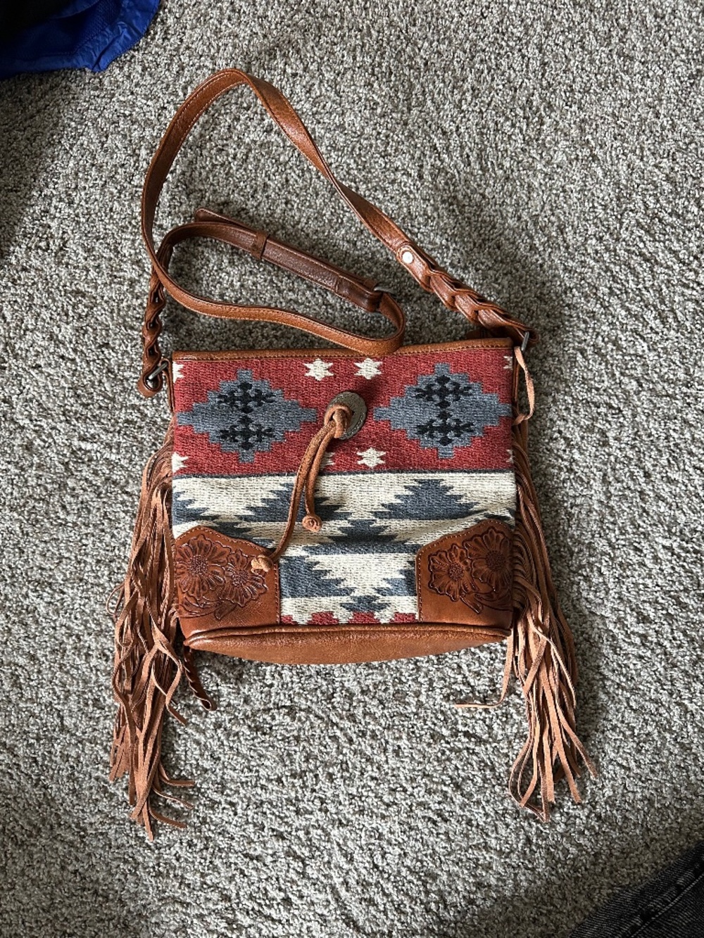 Shyanne country western leather fringe bag purse